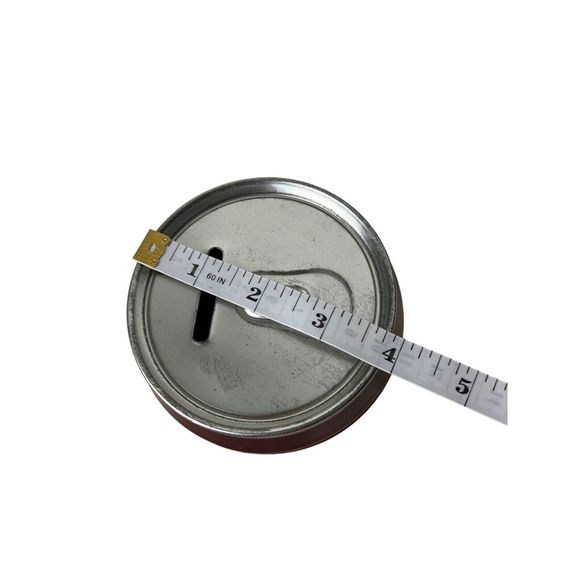 Vintage Coca Cola Greetings Santa Jumbo Tin Can‎ Coin Bank 8" High - Picture 6 of 10